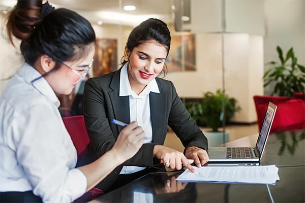 A woman applying for a mortgage